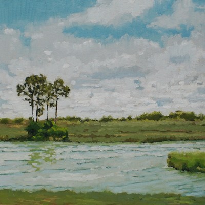 Landscape oil painting by Nicole Lamothe, Apollo Beach, FL